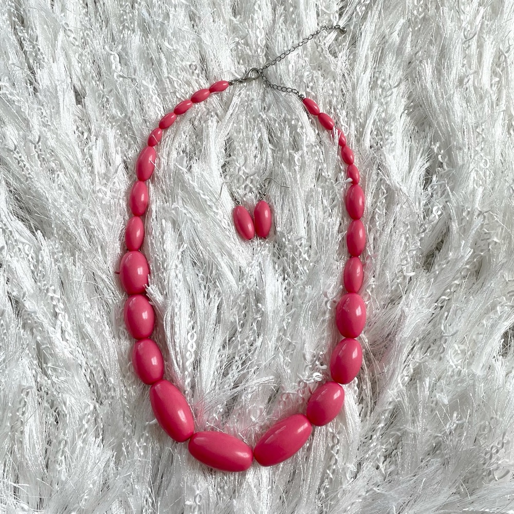 Beaded Necklace and Earring Set